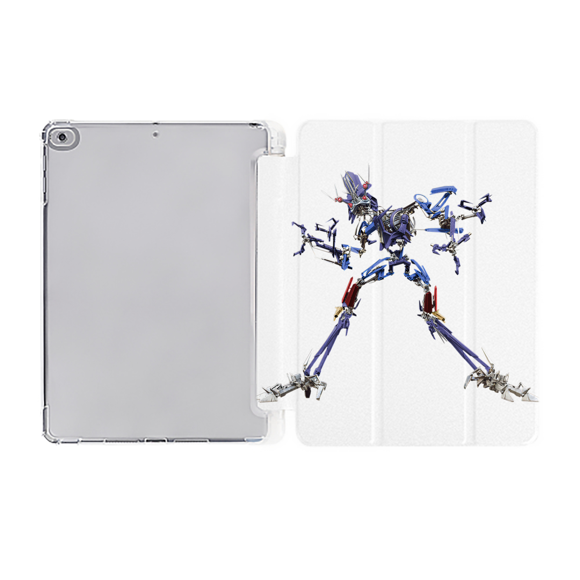 （画像用）  IPad ケース ペン収納付き 三つ折りスタンド PUレザー×シリコン 対応機種9.5/10.5/10.9インチ